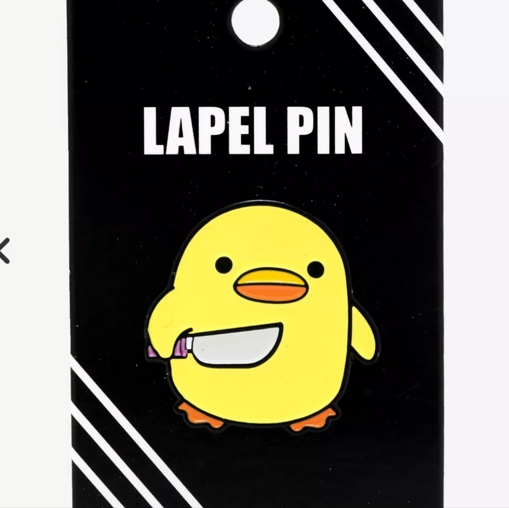 Enameled Lapel Pin Cute Yellow Duck